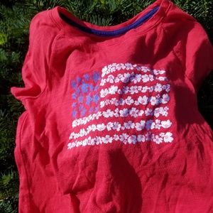 Girls L 10/12 Flag Shirt